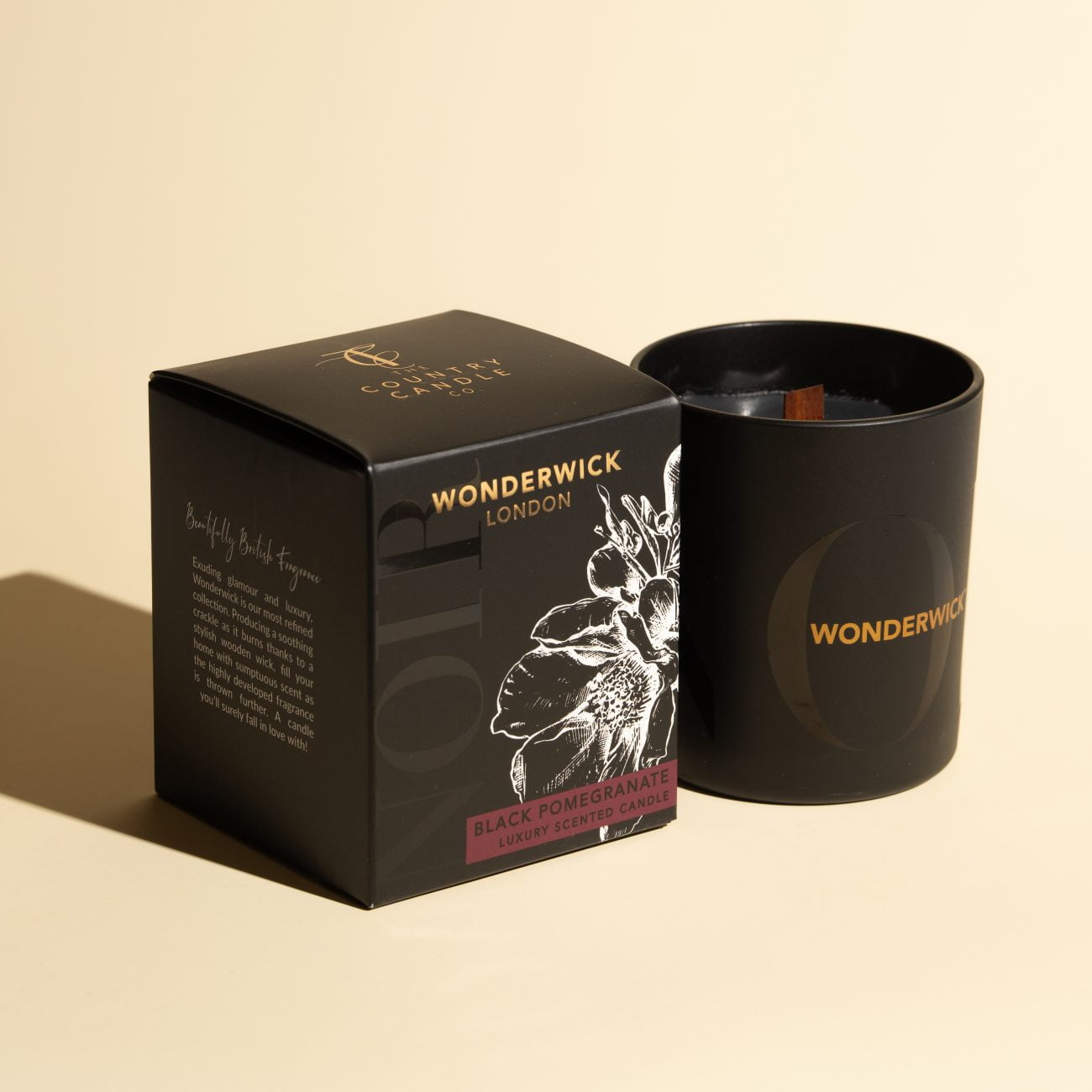 The Country Candle Company Wonderwick Candle in Black Pomegranate
