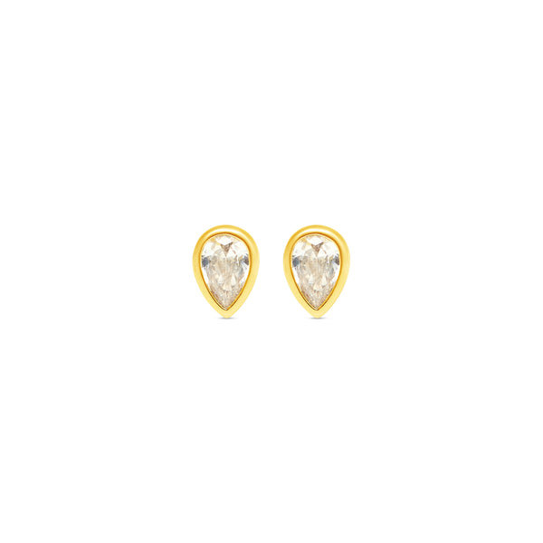 Talis chains Pear Drop Studs in Mini CZ