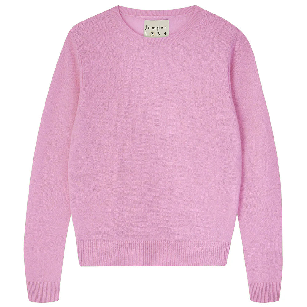 Jumper 1234 Oversize Crew in Rose, cashmere