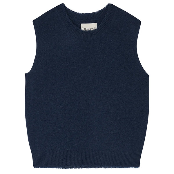 Jumper 1234 Distressed Tank in New Navy