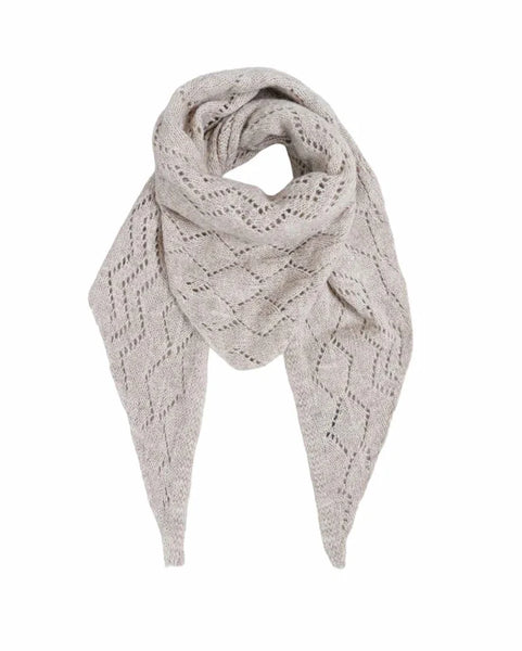 Black Colour Adelina Scarf in Natural