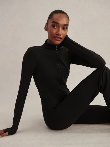 Varley Always Zip Through Sweat in Black