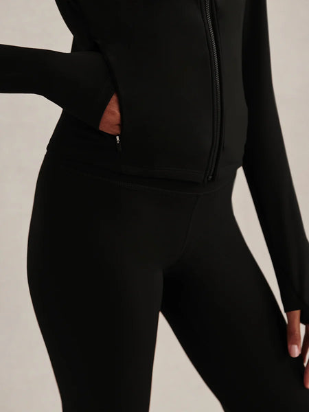 Varley Always Zip Through Sweat in Black