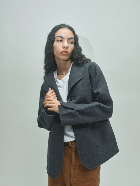 Heyanno Amuse Wool Jacket in Grey Malange