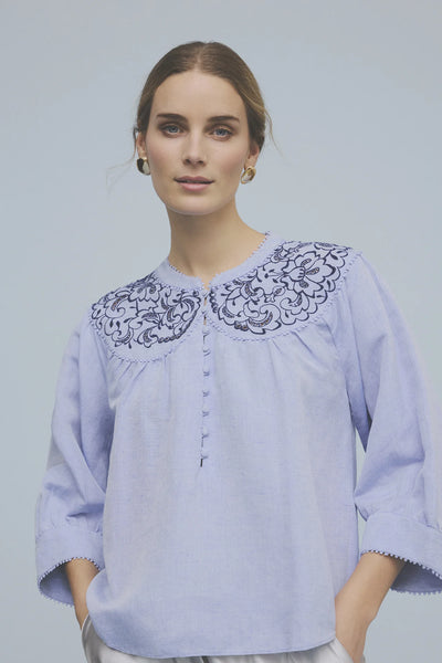 Gustav Annsofie Blouse in Vista Blue
