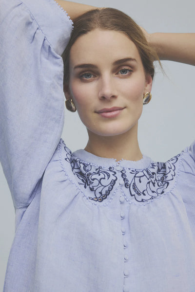 Gustav Annsofie Blouse in Vista Blue