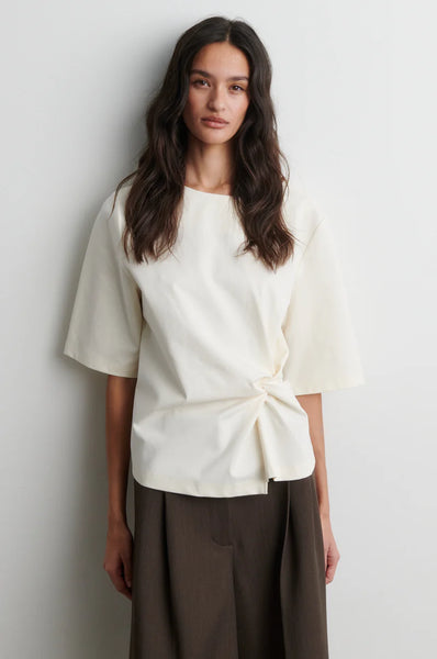 Second Female Arkai Drape Tee in Eggnog