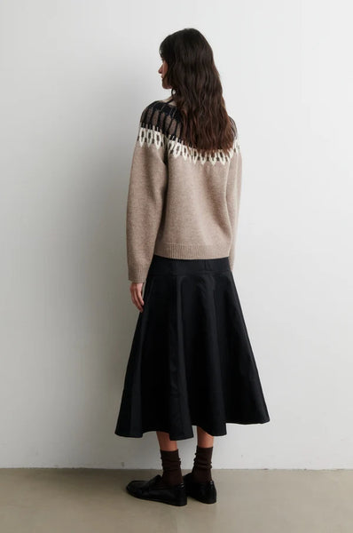 Second Female Arlo Knit O-Neck in Beige Melange