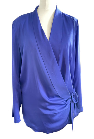 Silk95Five Aspen Silk Jacket in Imperial Blue