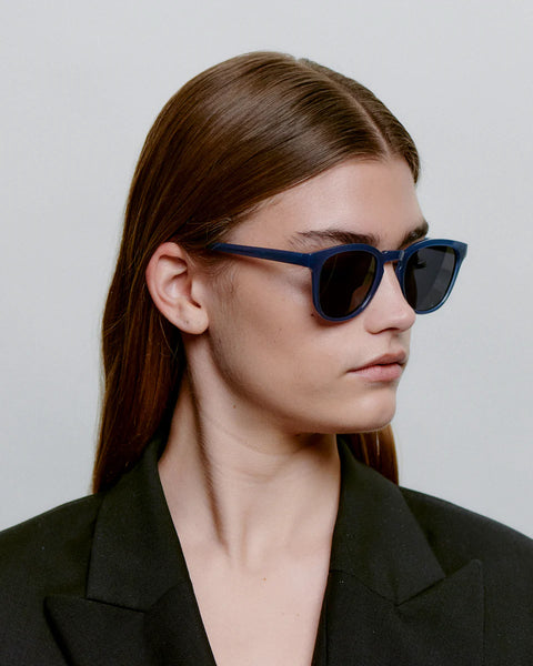 A Kjaerbede Bate Sunglasses in Blue Steel