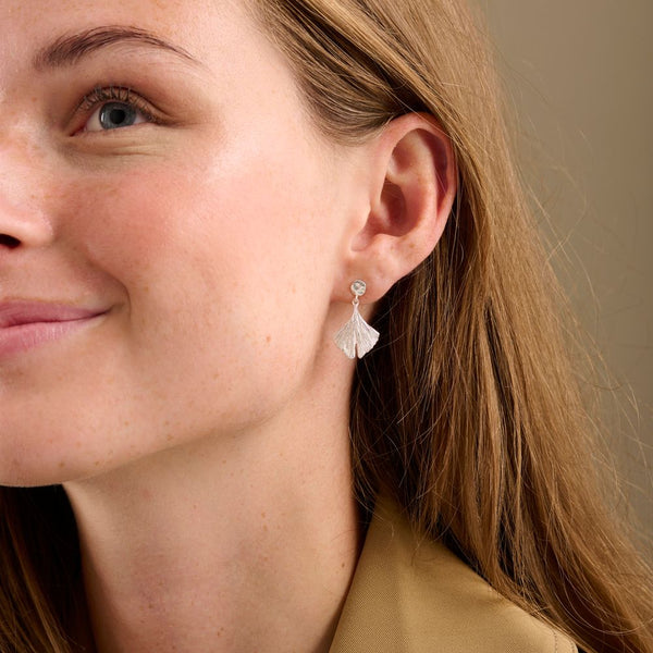 Pernille Corydon Biloba Earrings in Silver