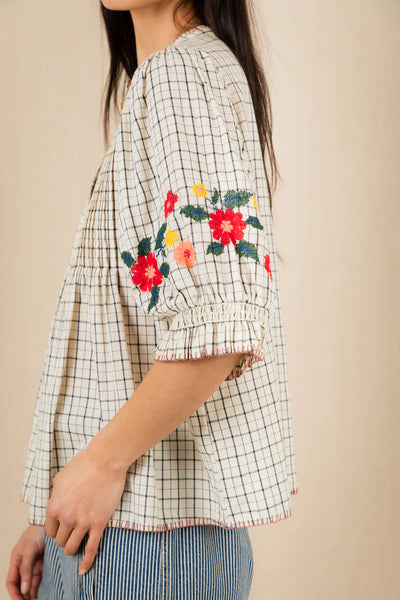 Bonte Lionne Top in Ecru Multi