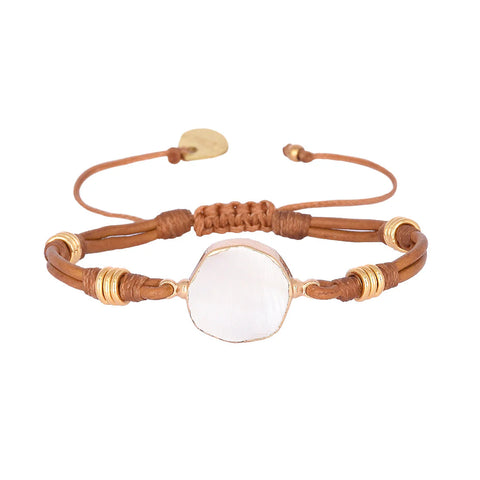 Mishky Brazilian Stone White/Brown Bracelet B-ST-S-12882
