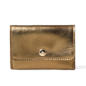 Bell & Fox Ellie Popper Card Holder Purse in Bronze Small Wallet, small purse, card holder, leather