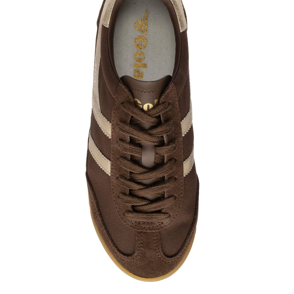 Gola Tornado Trainer in Dark Brown / Gold
