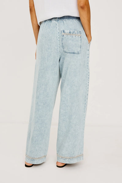 Rails Campo Trousers in Bleached Indigo Blanket Stitch