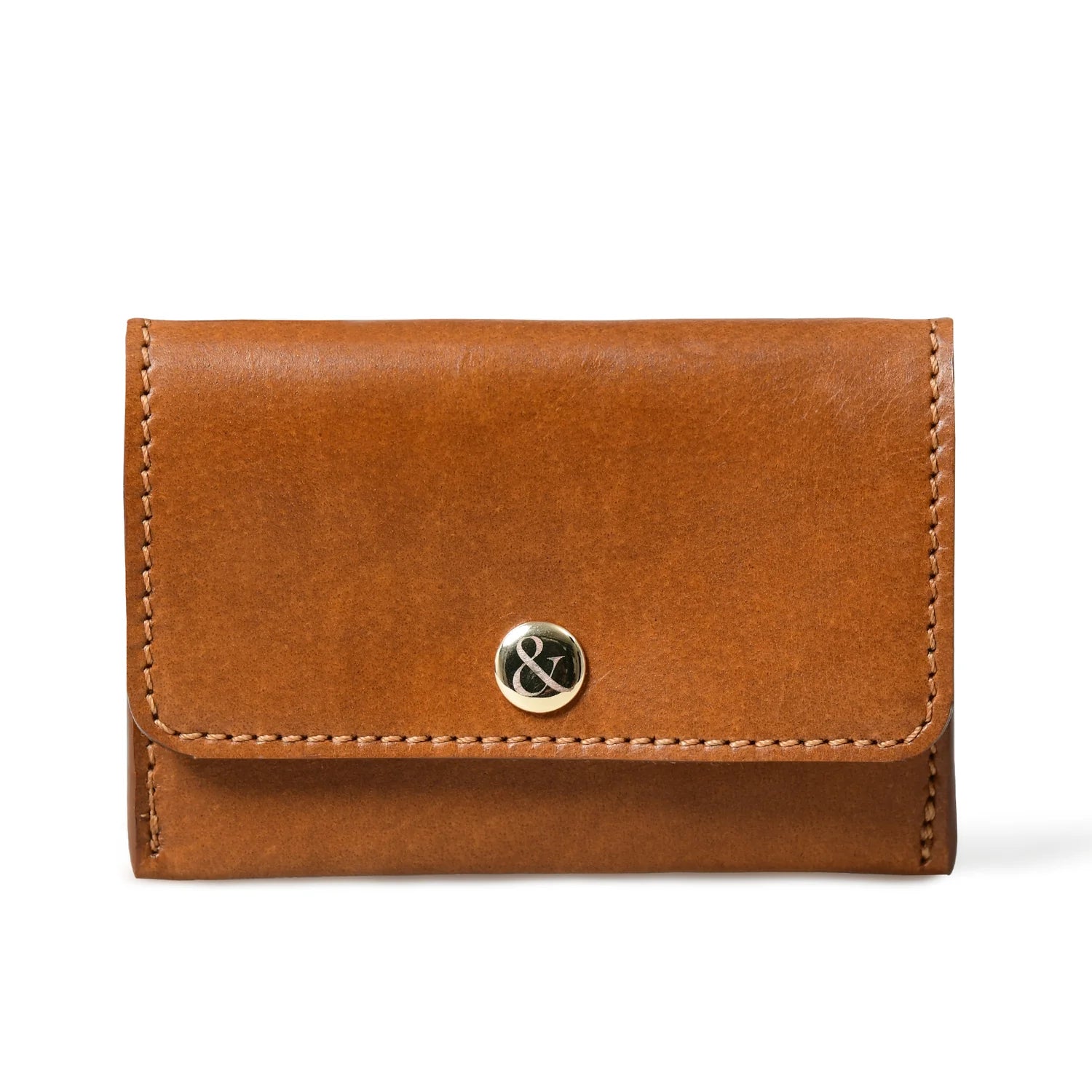 Bell & Fox Ellie Popper Card Holder Purse in tan Small Wallet, small purse, card holder, leather