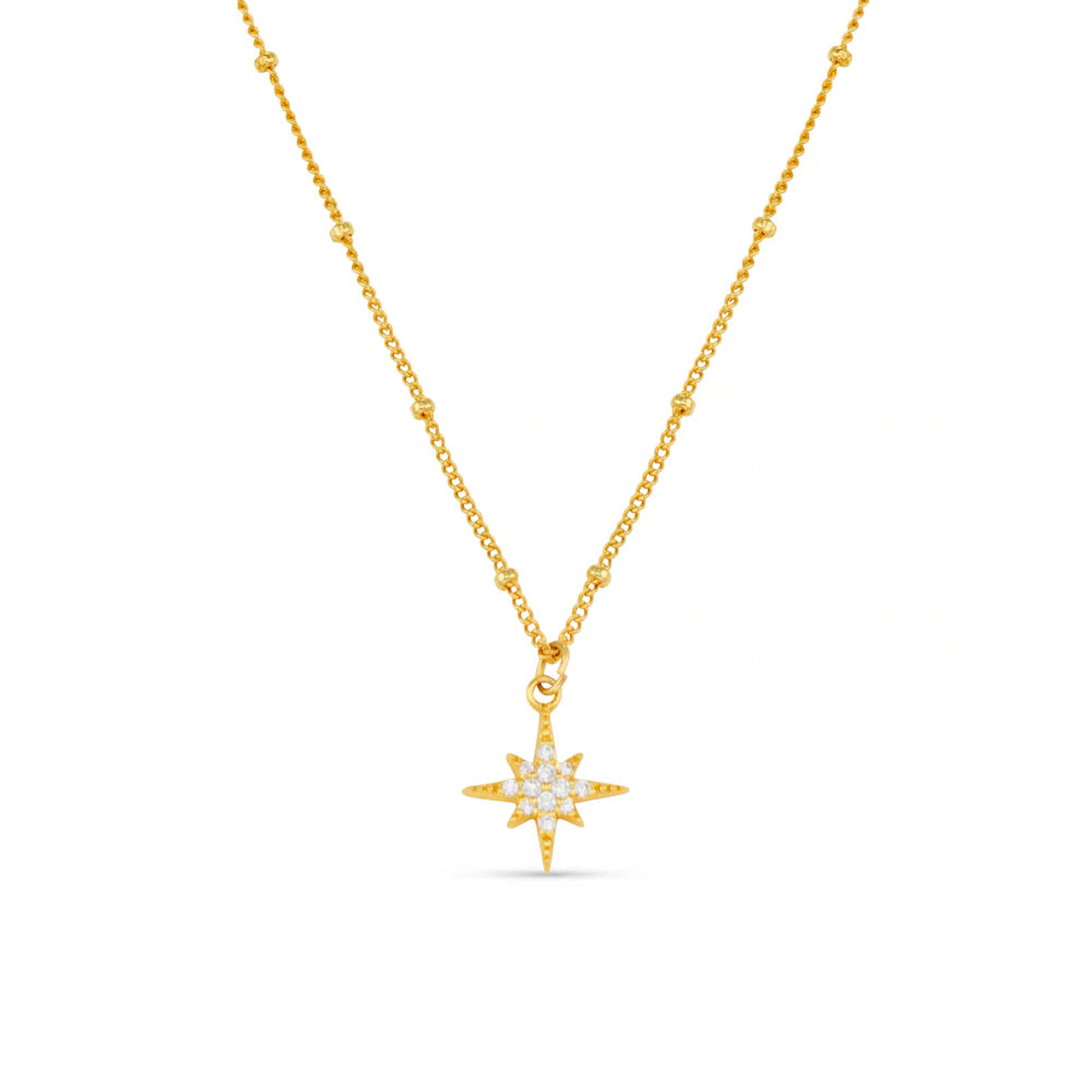 Orelia Pave Starburst Satellite Chain Necklace ORE31596