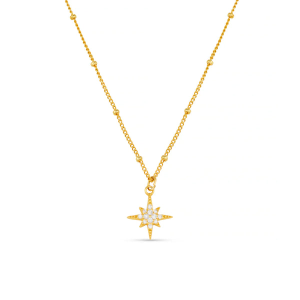 Orelia Pave Starburst Satellite Chain Necklace ORE31596
