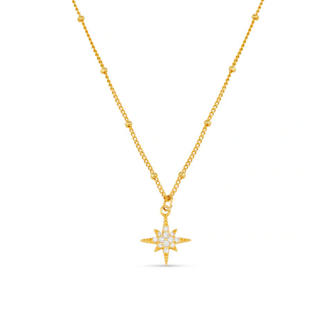 Orelia Pave Starburst Satellite Chain Necklace ORE31596