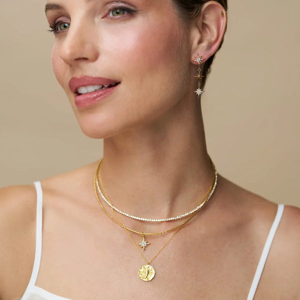 Orelia Torque Collar Tennis Necklace in Gold ORE40861