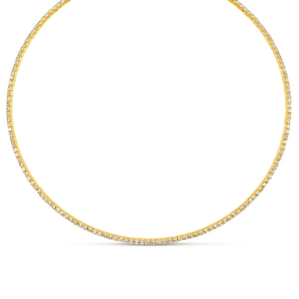 Orelia Torque Collar Tennis Necklace in Gold ORE40861