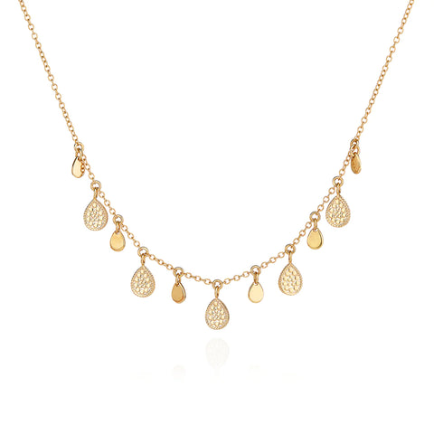 Anna Beck Teardrop Charm Collar Necklace in Gold 4251NG GLD