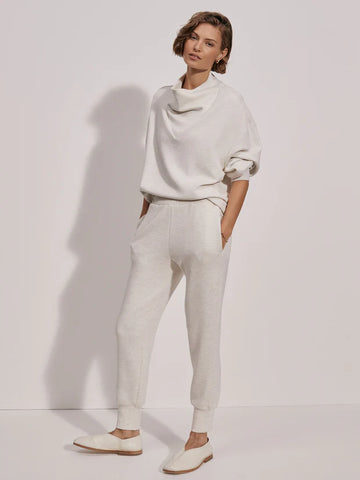 Varley Slim Cuff Pant 27.5 in Ivory Marl Fleck