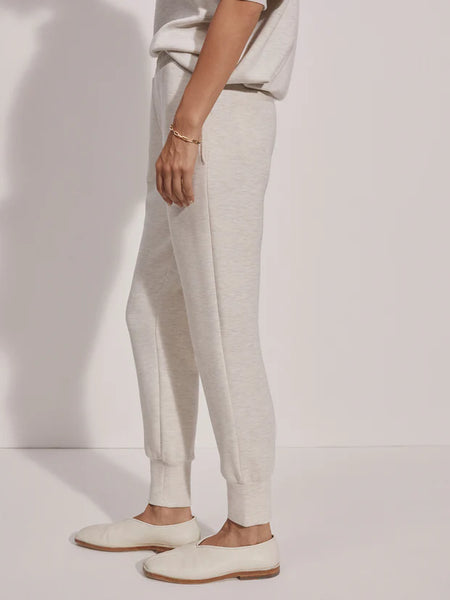 Varley Slim Cuff Pant 27.5 in Ivory Marl Fleck