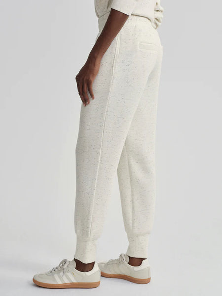 Varley Slim Cuff Pant 27.5 in Ivory Marl Fleck