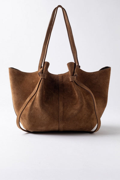 D.A.T.E Nina Velour Cuoio Bag