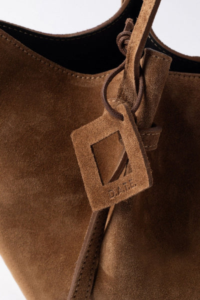 D.A.T.E Nina Velour Cuoio Bag
