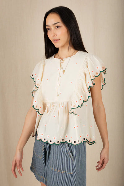 Bonte Darcy Top in Ecru Multi
