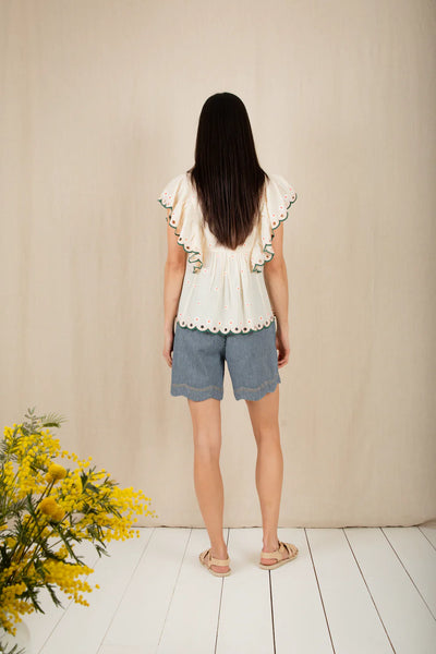 Bonte Darcy Top in Ecru Multi