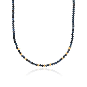 Anna Beck Dumortierite Beaded Necklace 15-17" NK10663-GDD