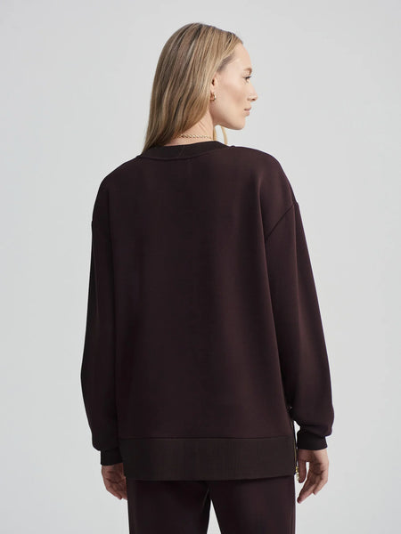 Varley Gabriella Sweat in coffee bean