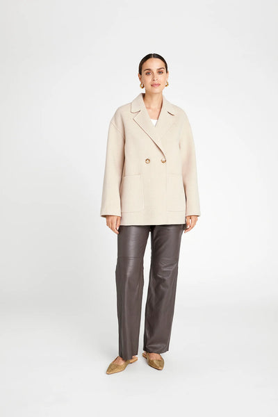 Gustav Elia Wool Coat in Beach Sand