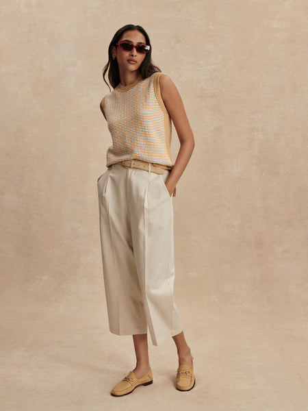 Varley Ellison Crop Wide Leg Pant 24” in Birch Marl