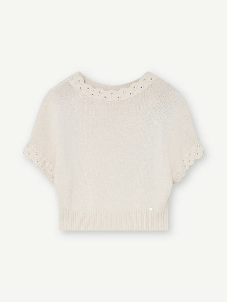 Gustav Emmali Knit Cape in Off White