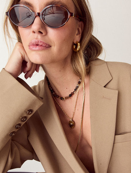 Talis Chains Tokyo Choker in Espresso