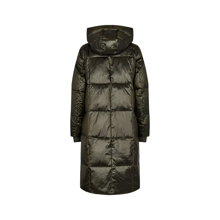⭐︎モコ⭐︎ Mos Mosh Nova Metallic Down Jacket in Forest Night – blue Saffron