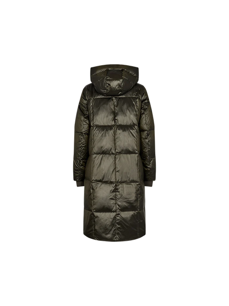 Mos Mosh Nova Metallic Down Jacket in Forest Night