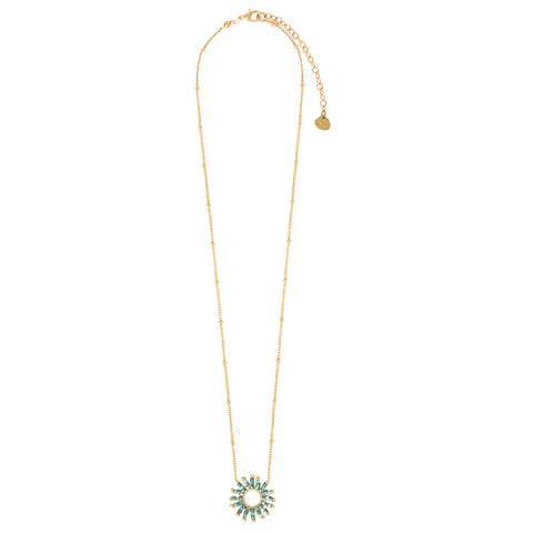 Mishky Fringe Sun Green Small Necklace N-GP-S-13067