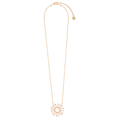 Mishky Fringe Sun White Small Necklace N-GP-S-12887
