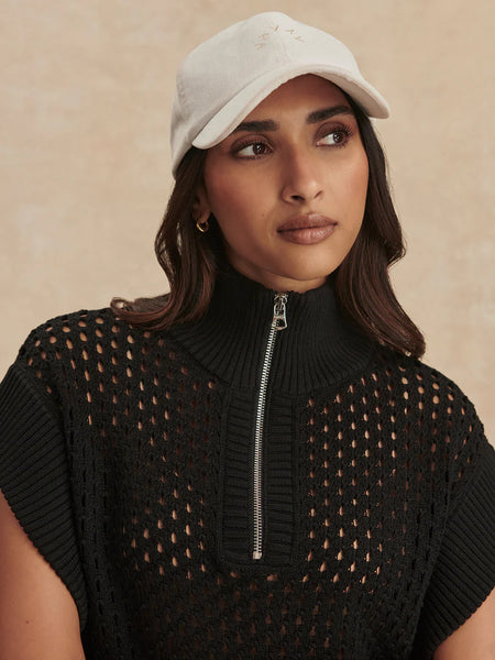 Varley Gaines Half Zip Knit in Black