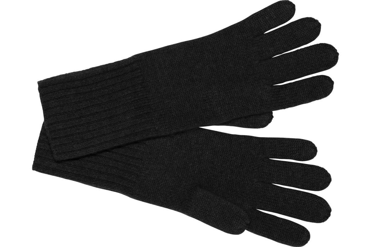 Seeberger Finger Gloves in 100% Cashmere in Black 18603-0