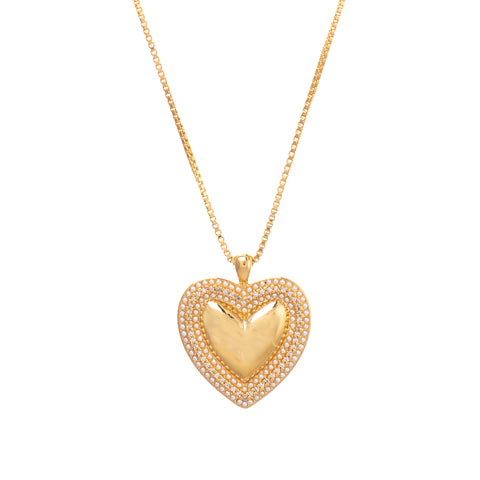 Talis Chains You Have My Beating Heart Pendant Necklace - Gold