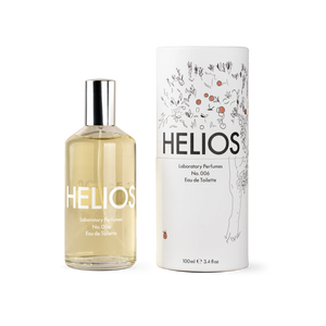 Laboratory Parfume Helios Edt.TOP NOTES: Smoky, citrus, bergamot, orange, grapefruit, green

HEART NOTES: Floral, rose, lily of the valley

BASE NOTES: Amber, moss, woody, cedar, vetiver, musk