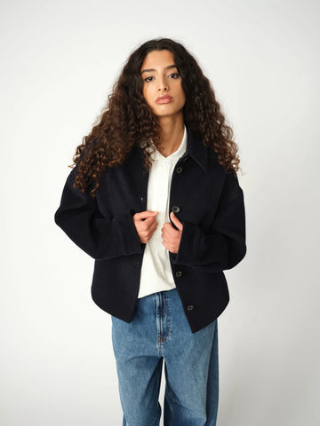 Heyanno Charming Cashmere Jacket in Sky Captain