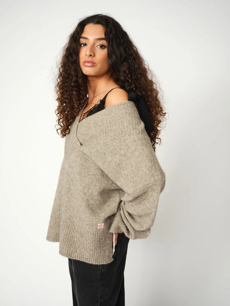 Heyanno Zen Tile Knit in Grey Melange